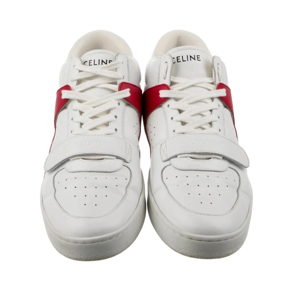 Celine CT-02 Mid Sneaker W/Scratch - Color: Optic White / Bright Red - Picture 2 of 8